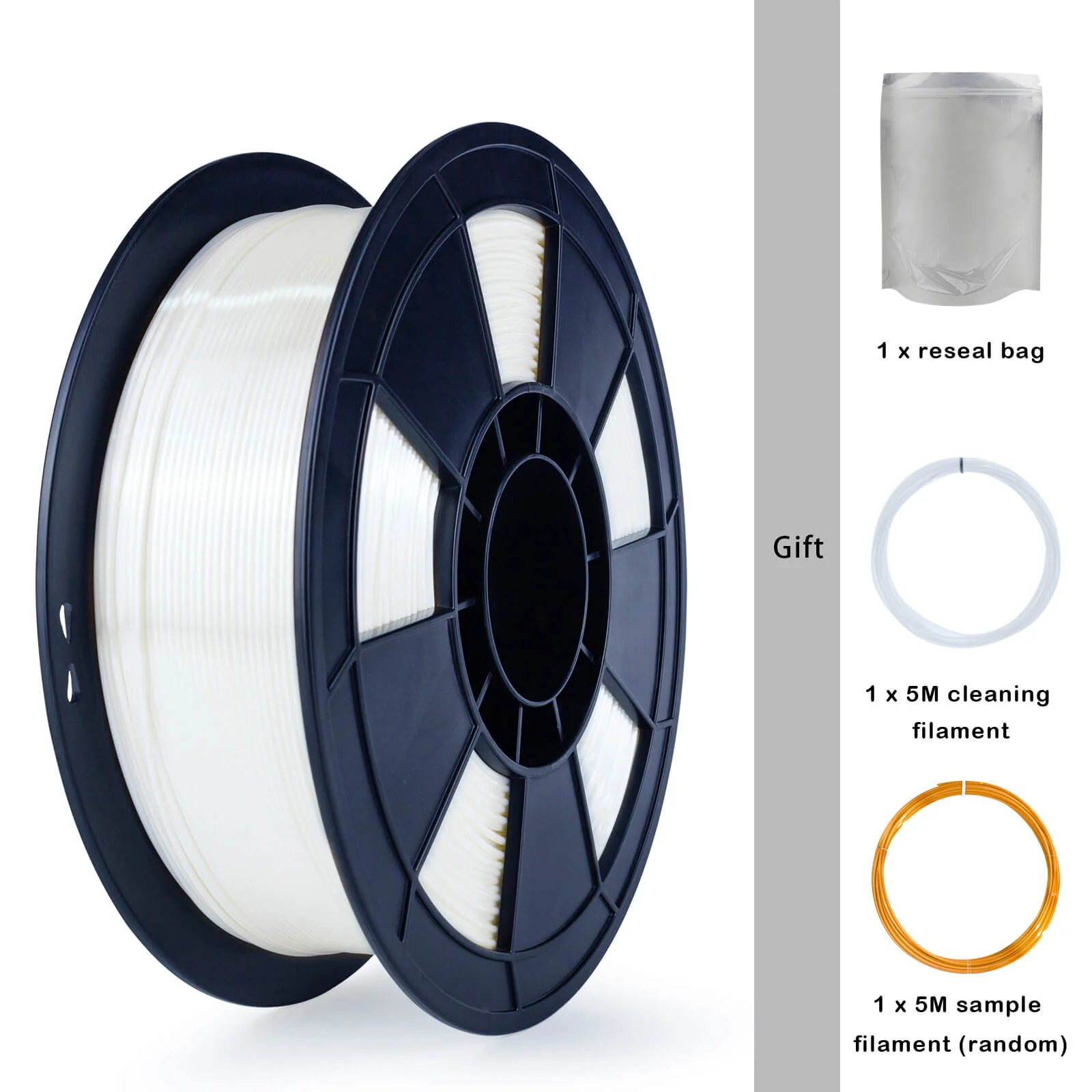 ZIRO Silk PLA Filament 1.75mm, White - Image 15
