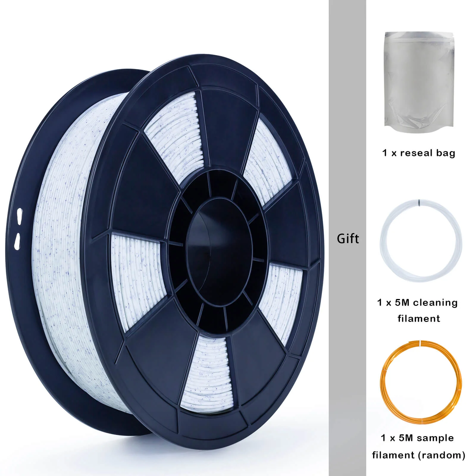 ZIRO Stone PLA Filament 1.75mm, Blue and White - Image 9