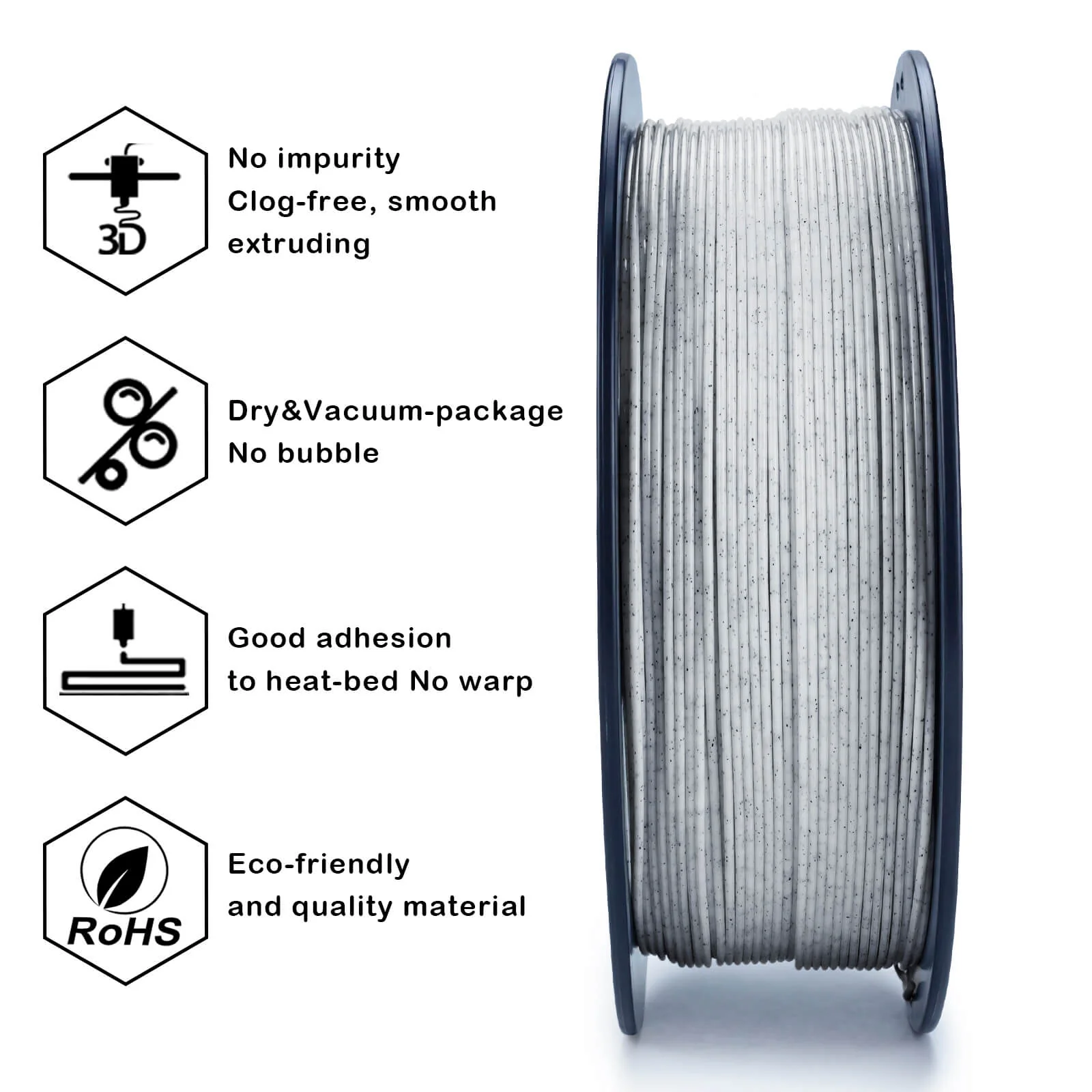 ZIRO Stone PLA Filament 1.75mm, Marble - Image 6