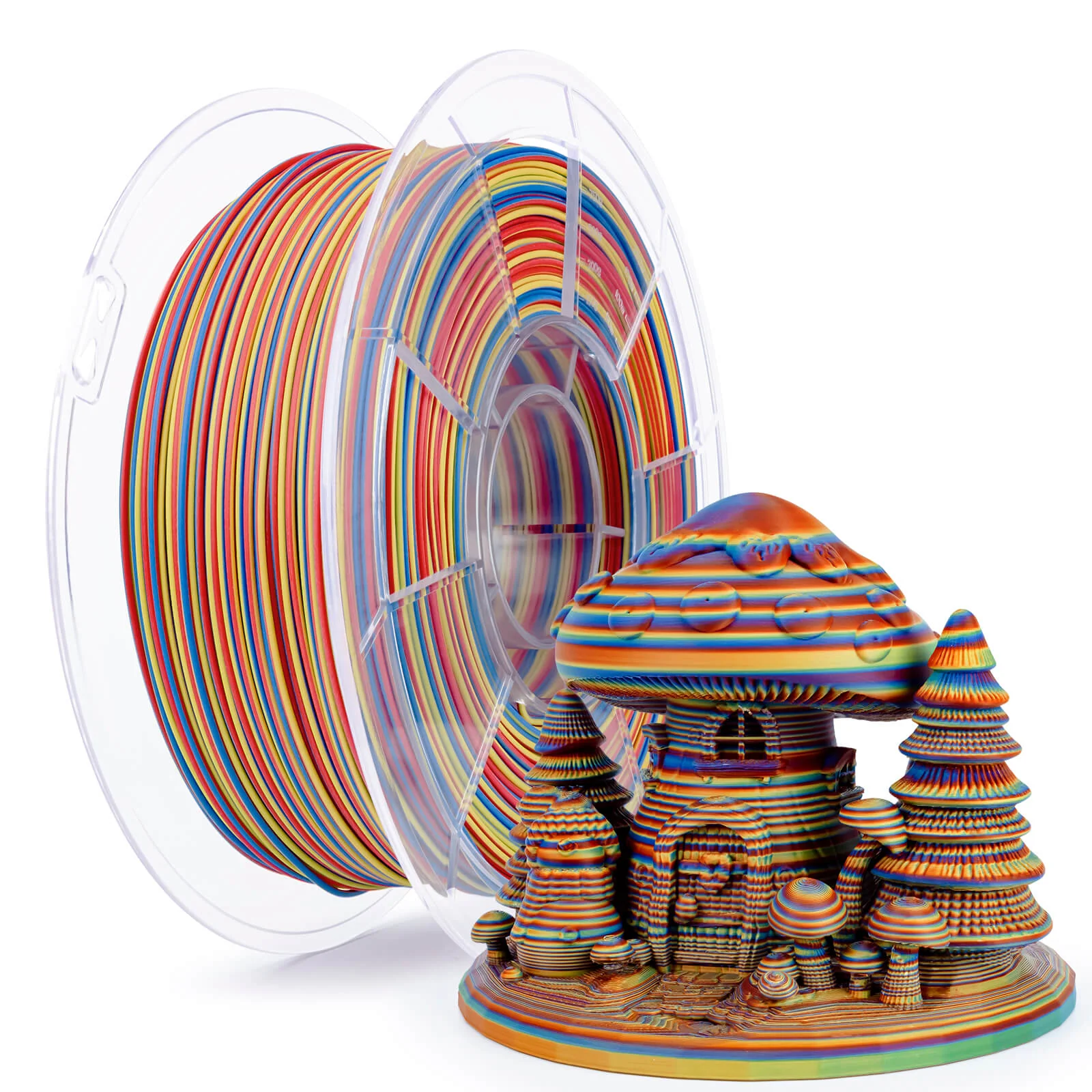 ZIRO Stripes Matte PLA Fast Color Change Filament 1.75mm 1kg/2.2lb Spool , Carnival Stripes - Image 3