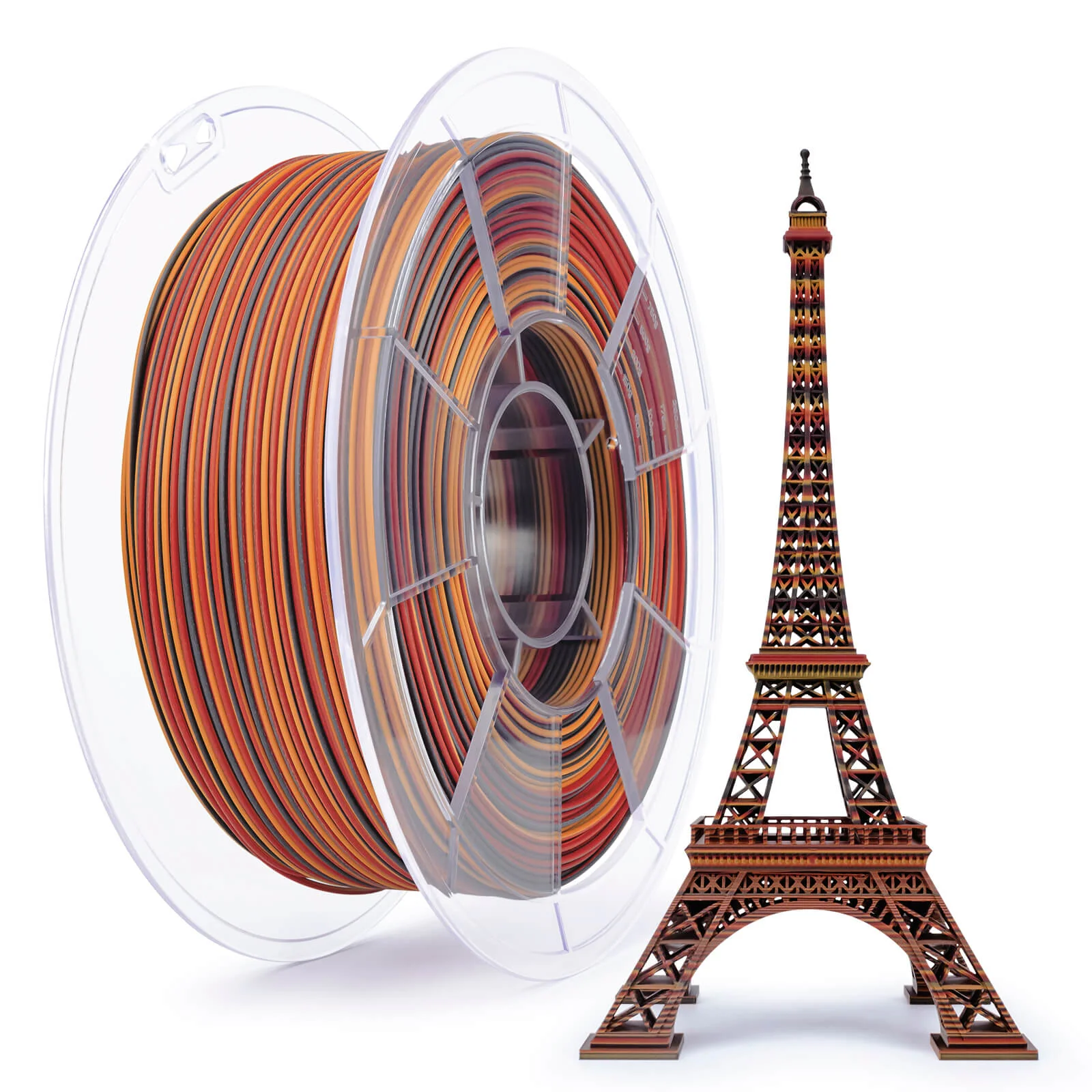 ZIRO Stripes Matte PLA Fast Color Change Filament 1.75mm 1kg/2.2lb Spool , Lava Stripes - Image 3
