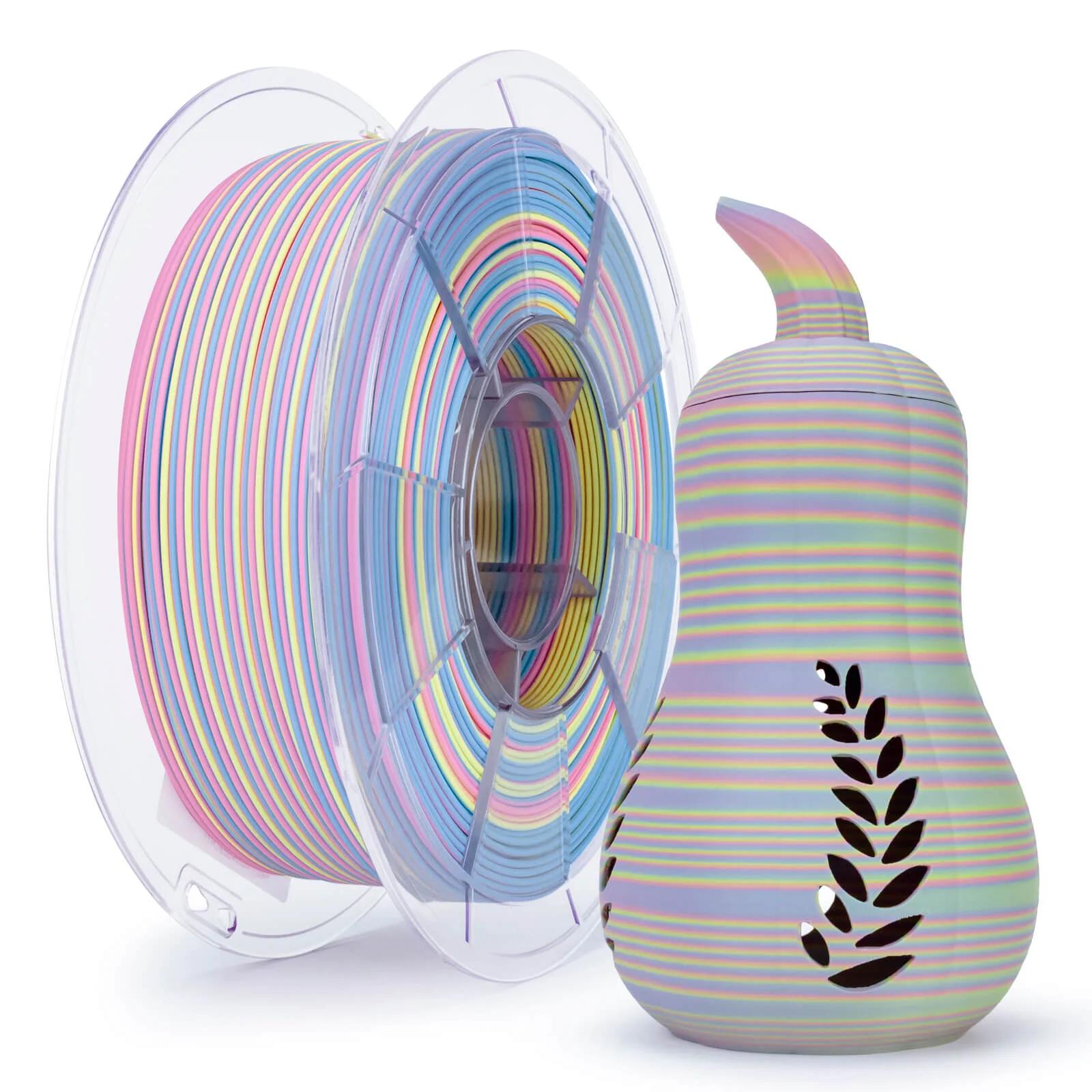 ZIRO Stripes Matte PLA Fast Color Change Filament 1.75mm 1kg/2.2lb Spool , Marshmallow Stripes - Image 3