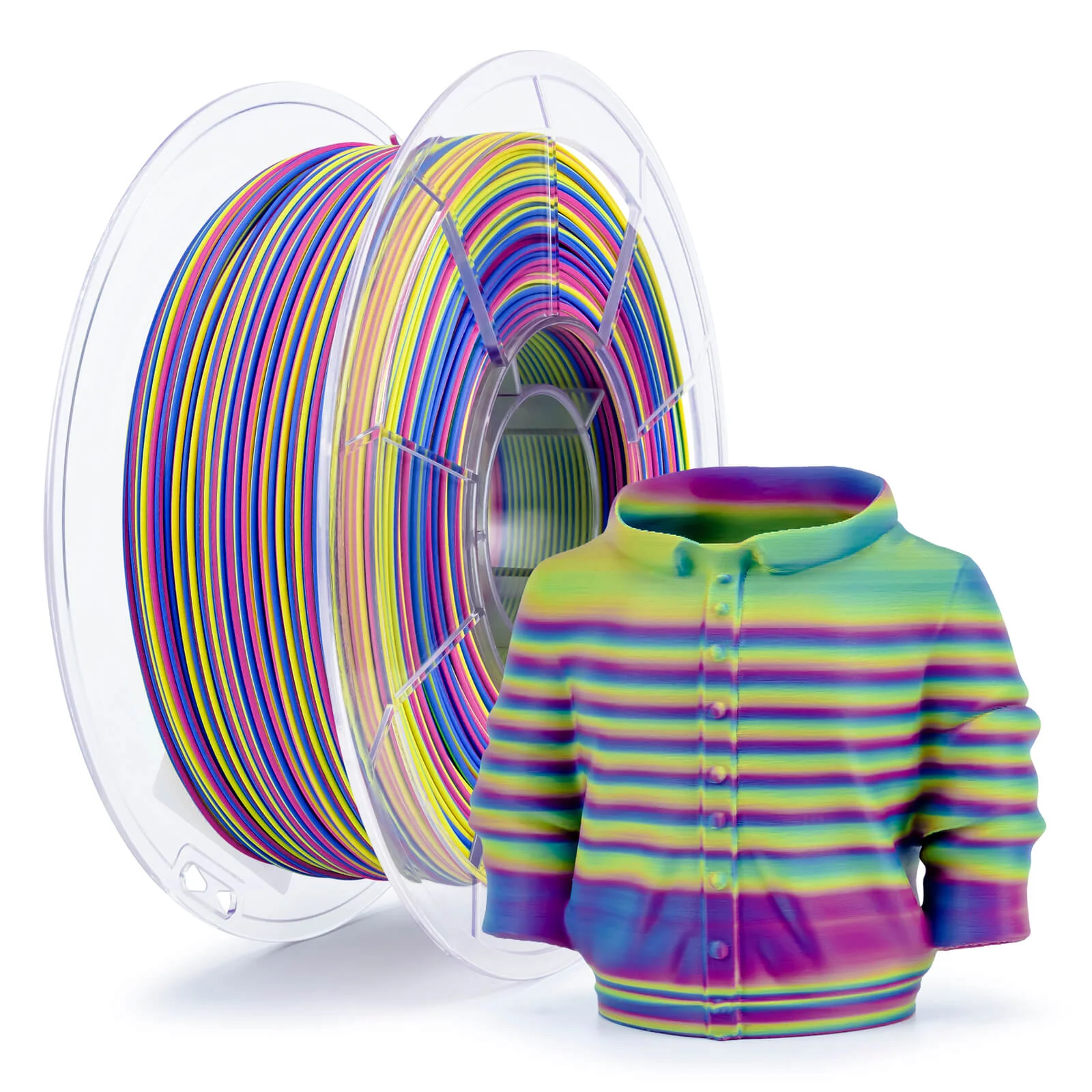 ZIRO Stripes Matte PLA Fast Color Change Filament 1.75mm 1kg/2.2lb Spool , Spectrum Stripes - Image 3