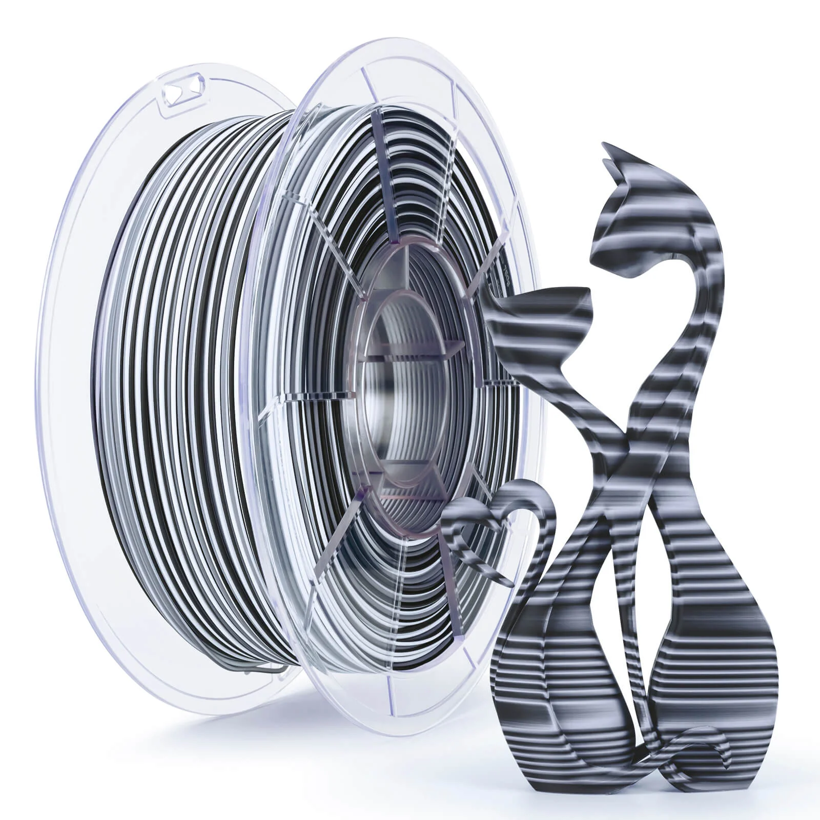 ZIRO Stripes Matte PLA Fast Color Change Filament 1.75mm 1kg/2.2lb Spool , Zebra Stripes - Image 3