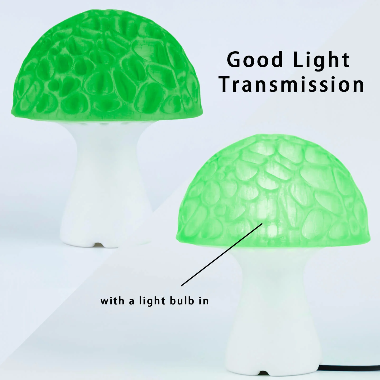 ZIRO Translucent PLA Filament 1.75mm, Translucent Green - Image 4