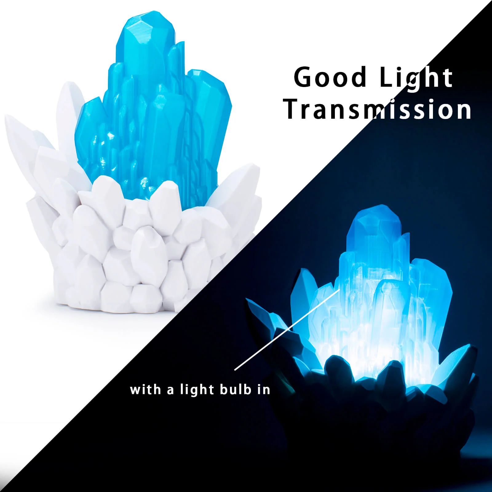 ZIRO Translucent PLA Filament 1.75mm, Translucent Light Blue - Image 5