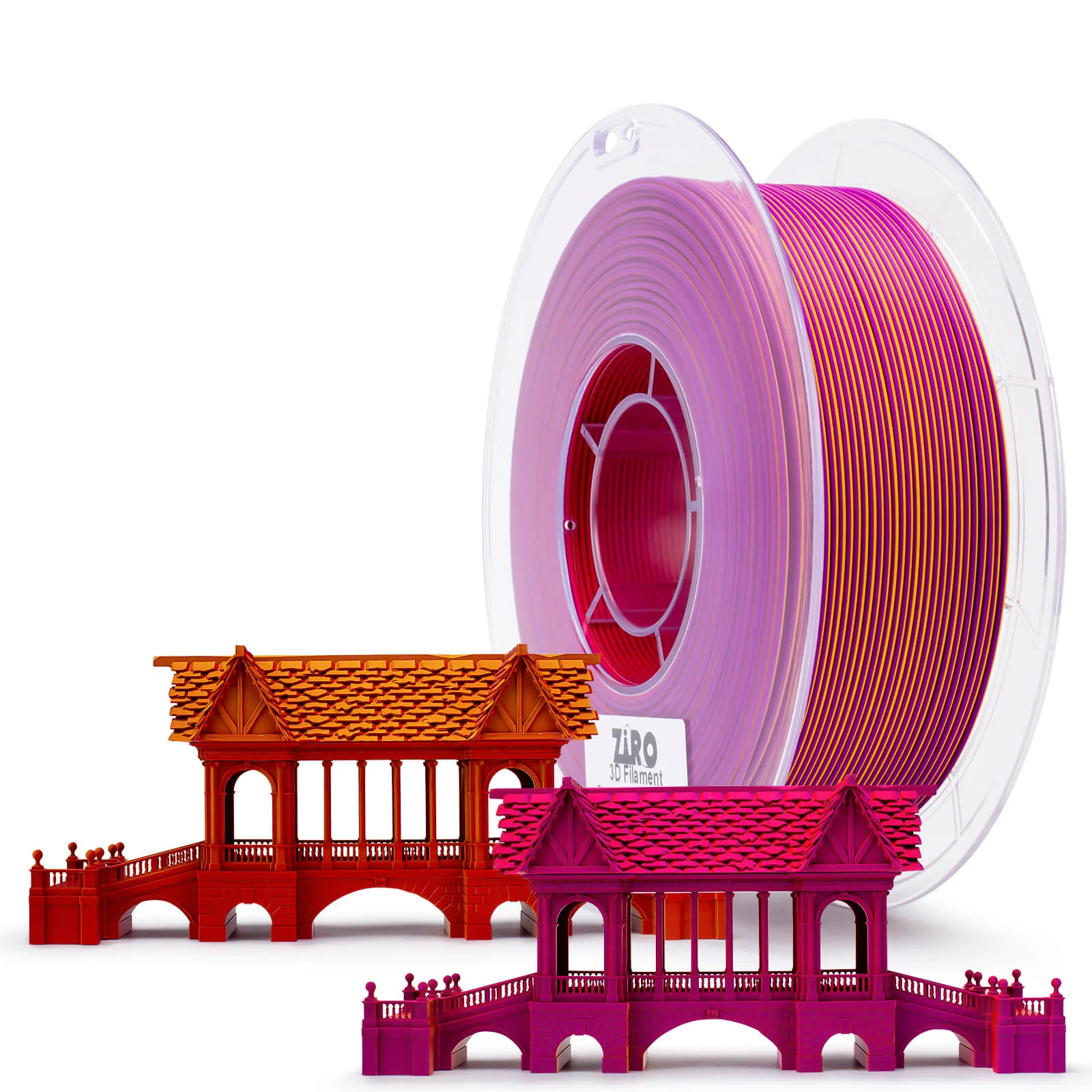 ZIRO Tri-color Matte PLA Filament 1.75mm, Afterglow - Image 5