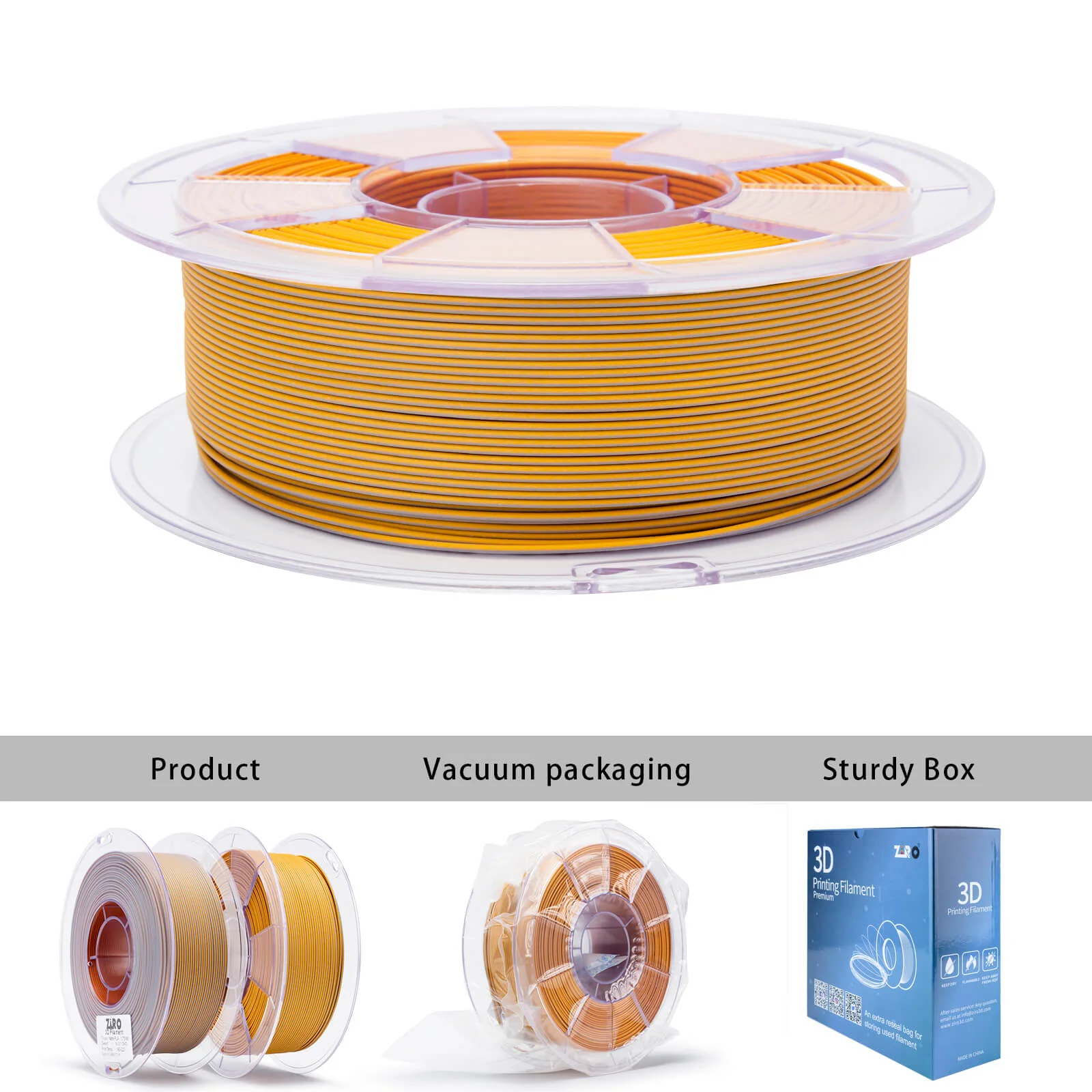ZIRO Tri-color Matte PLA Filament 1.75mm, Desert - Image 10