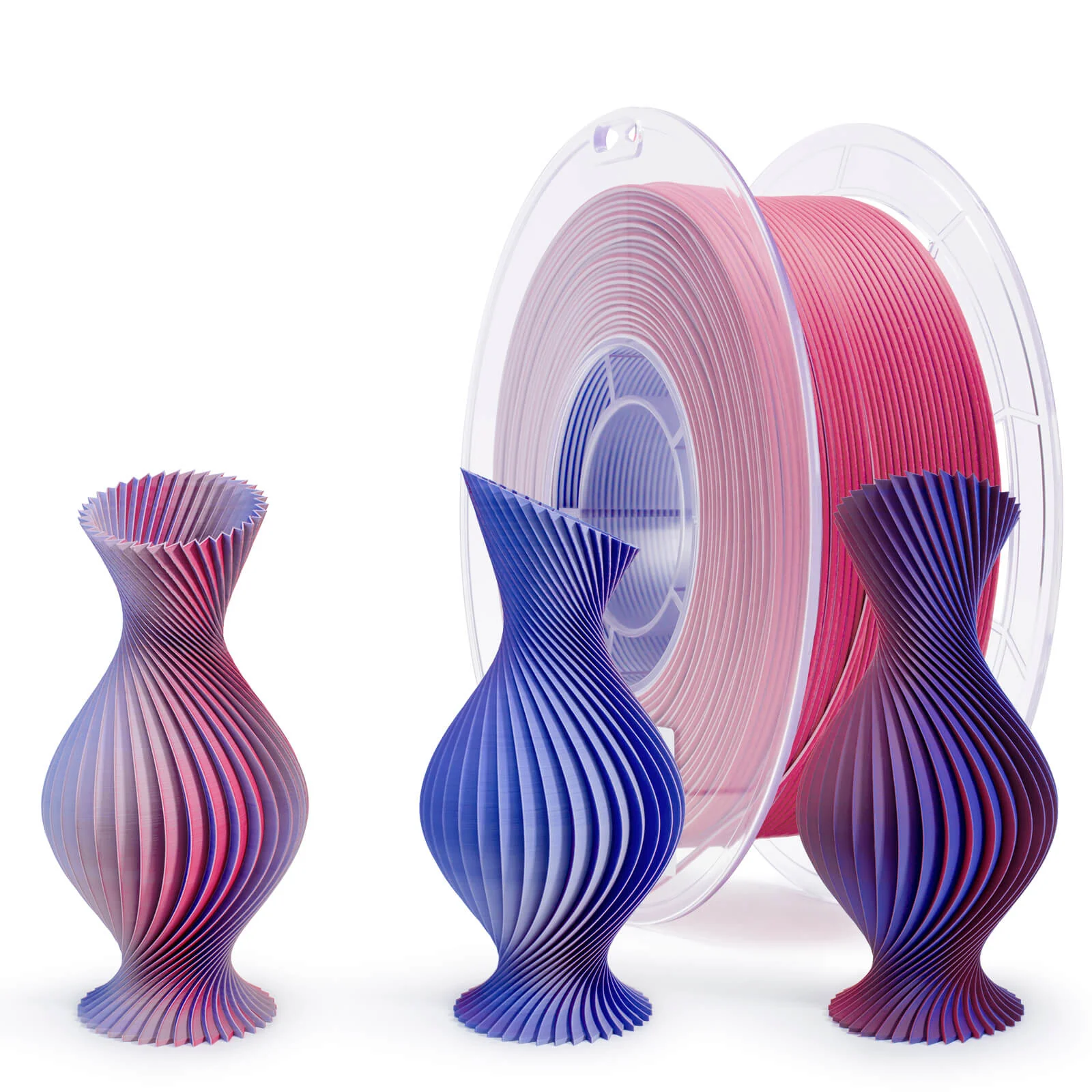 ZIRO Tri-color Matte PLA Filament 1.75mm, Frosted Berry - Image 3