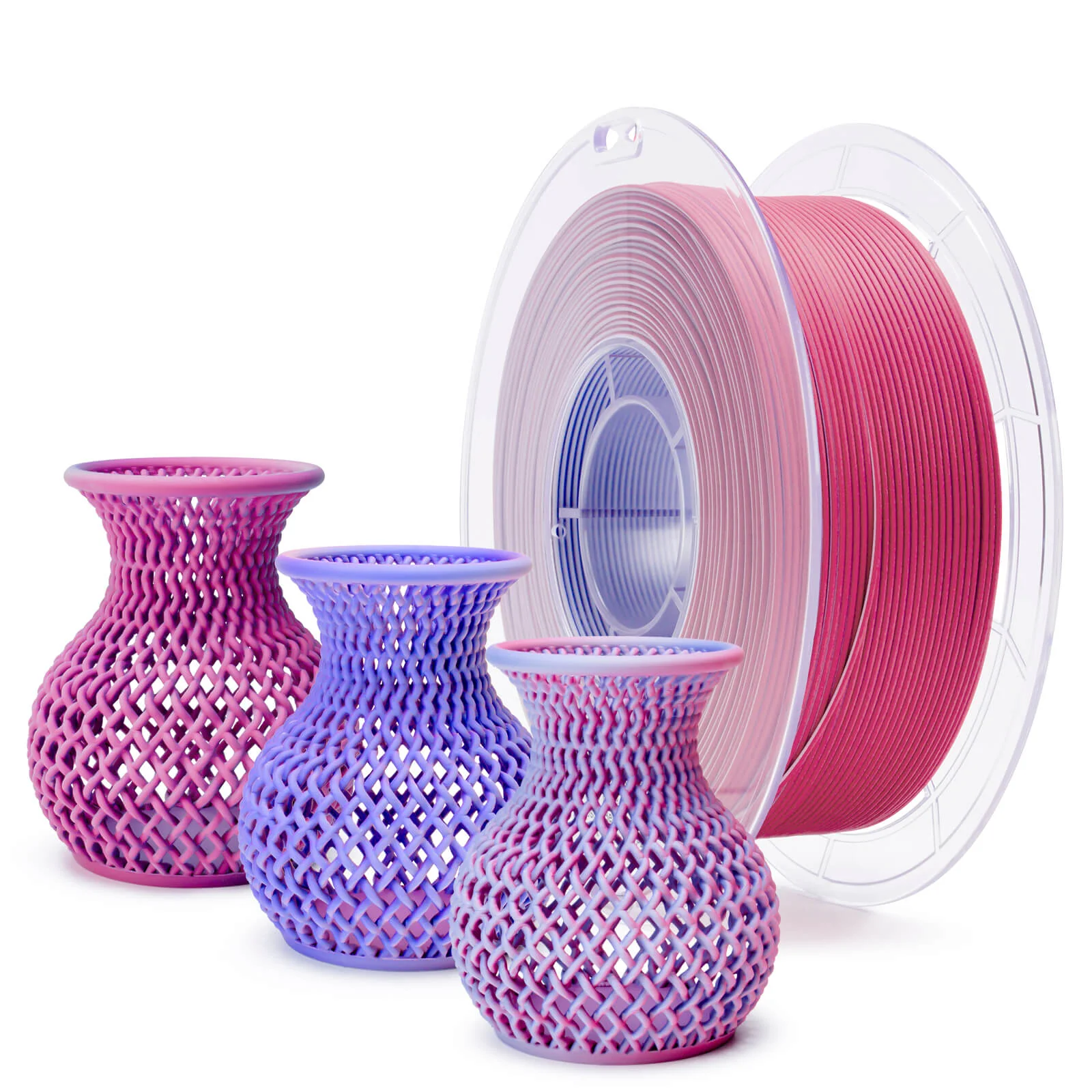 ZIRO Tri-color Matte PLA Filament 1.75mm, Frosted Berry - Image 5