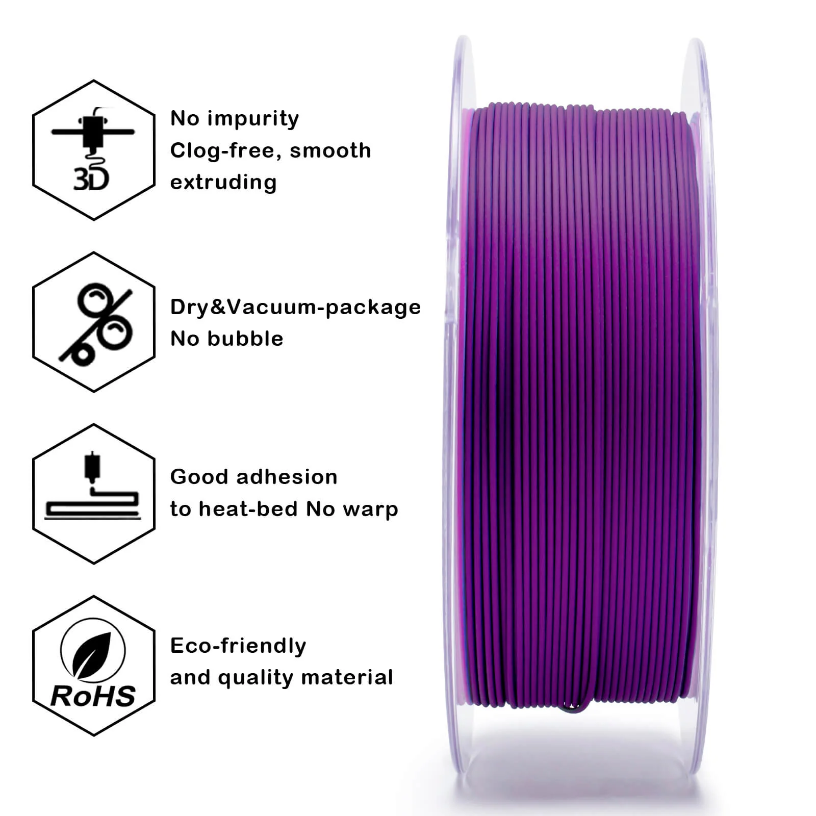 ZIRO Tri-color Matte PLA Filament 1.75mm, Indigo Space - Image 7