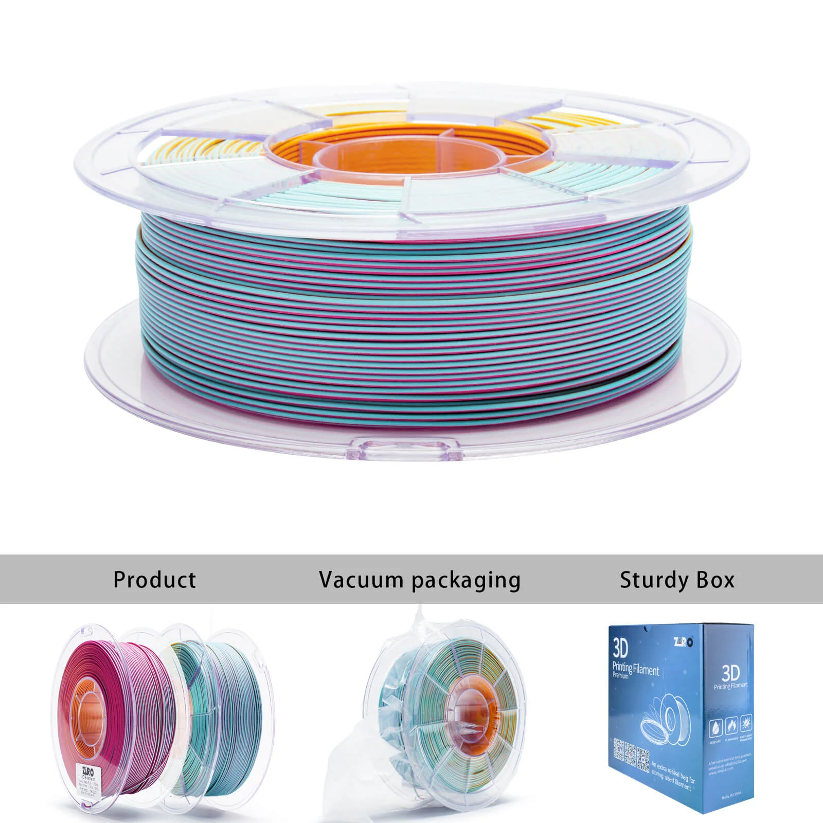 ZIRO Tri-color Matte PLA Filament 1.75mm, Maple Forest - Image 10
