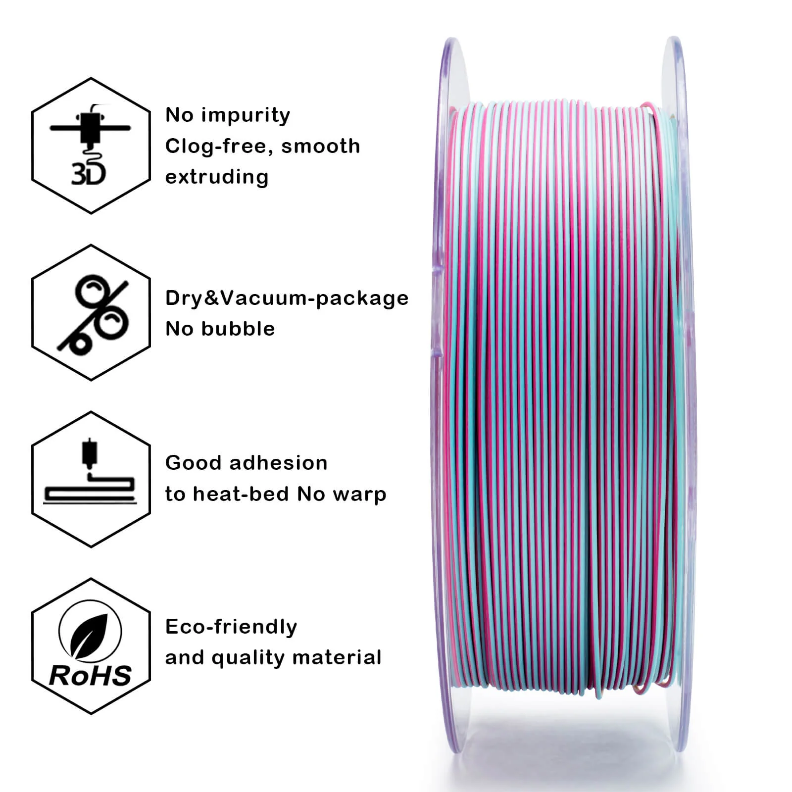 ZIRO Tri-color Matte PLA Filament 1.75mm, Maple Forest - Image 11