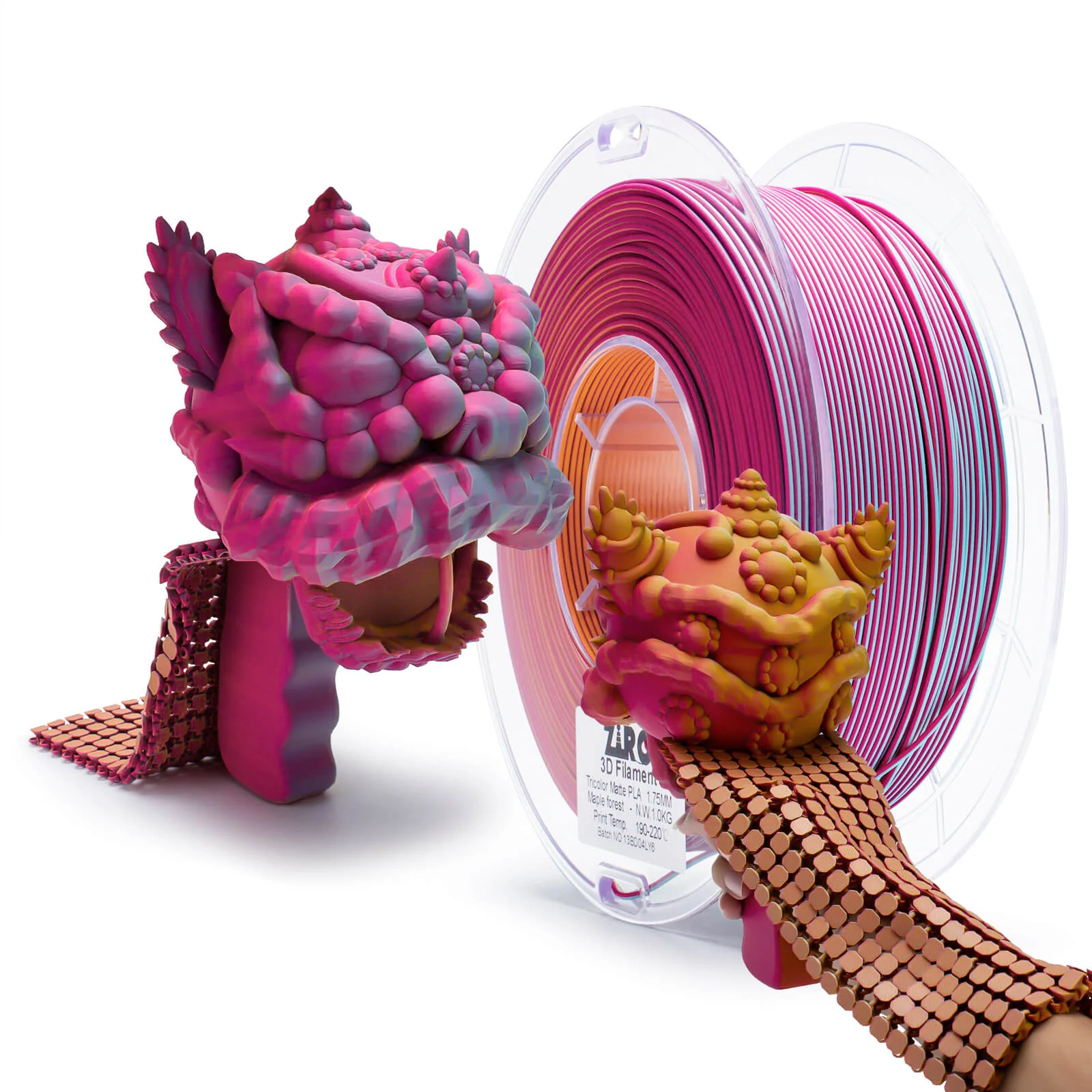 ZIRO Tri-color Matte PLA Filament 1.75mm, Maple Forest - Image 6