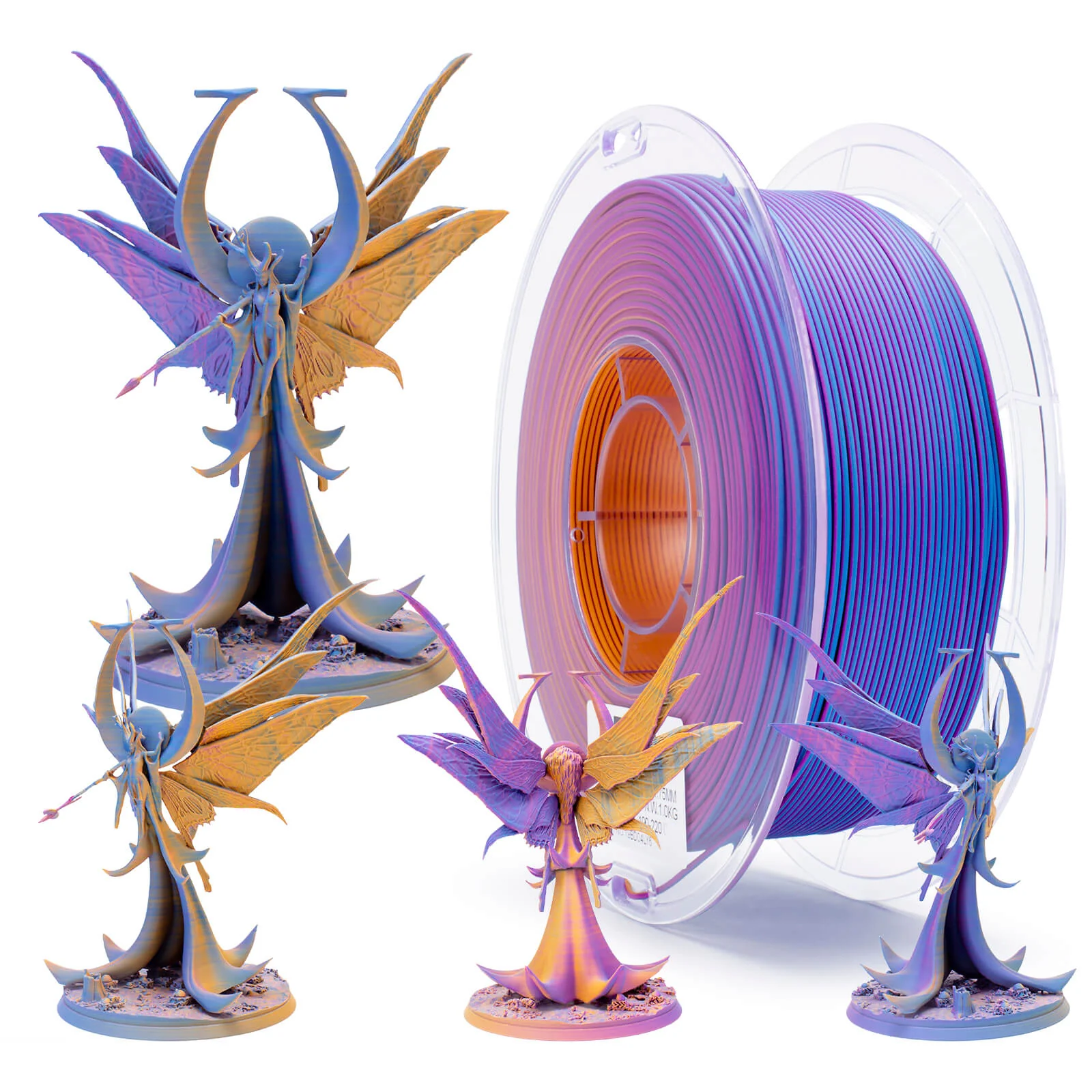 ZIRO Tri-color Matte PLA Filament 1.75mm, Purple Sunset - Image 10
