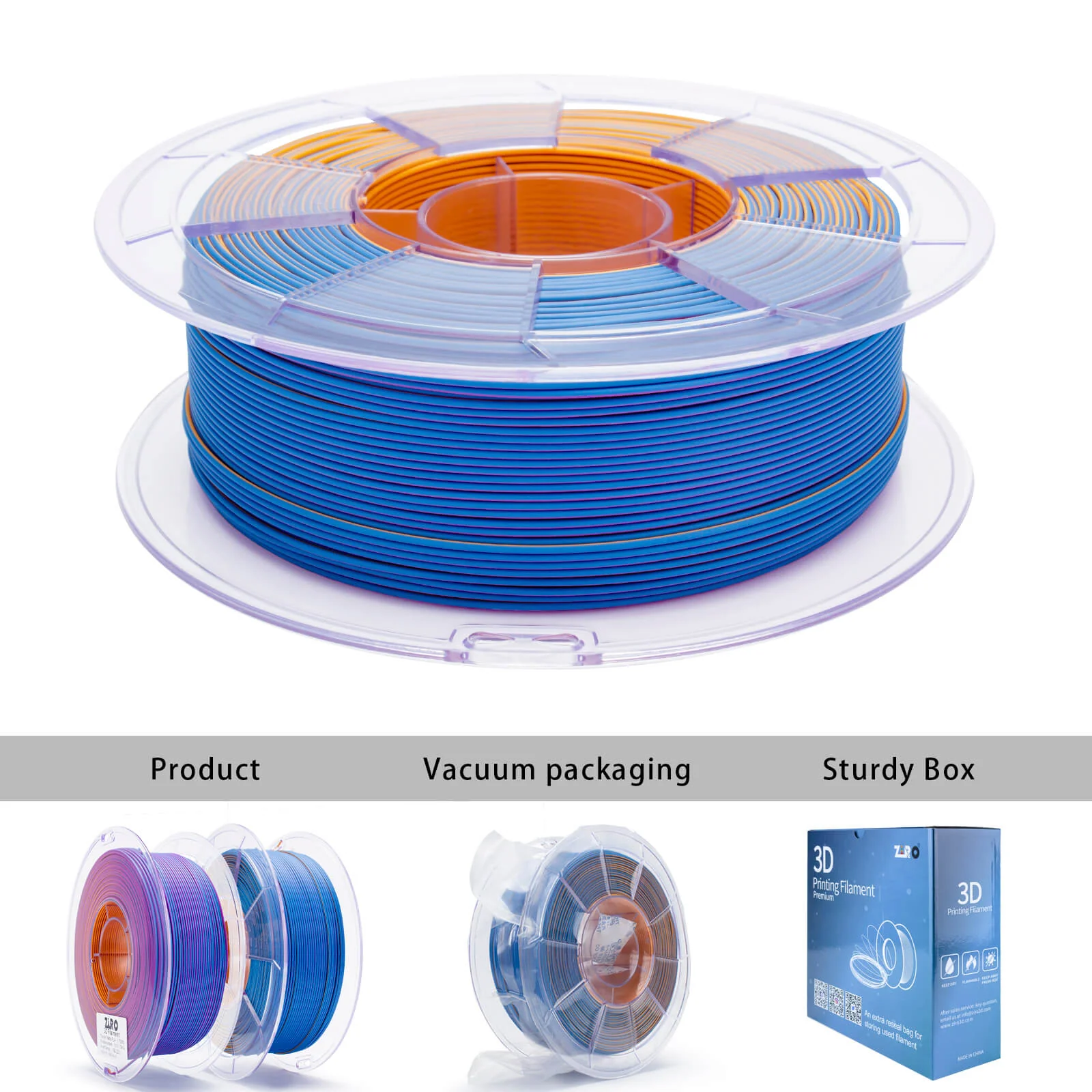 ZIRO Tri-color Matte PLA Filament 1.75mm, Purple Sunset - Image 15