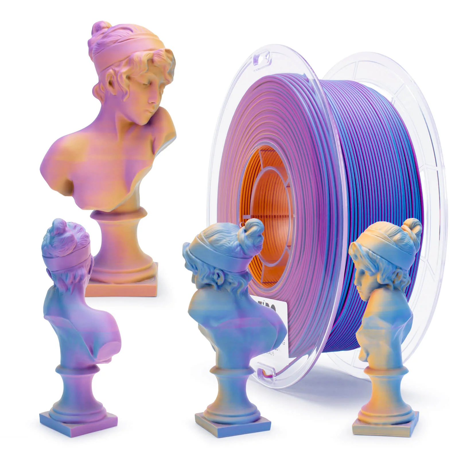 ZIRO Tri-color Matte PLA Filament 1.75mm, Purple Sunset - Image 9