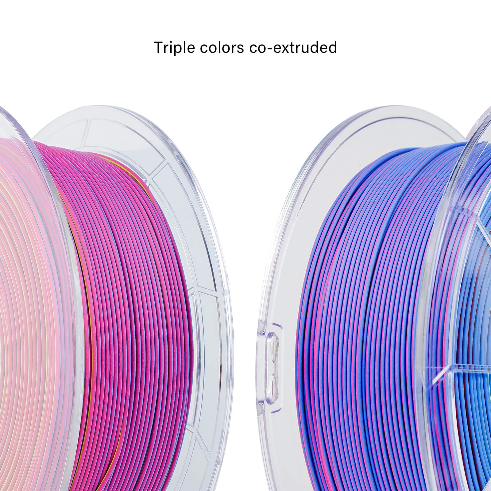 ZIRO Tri-color Matte PLA Filament 1.75mm, Rosy Cloud - Image 5