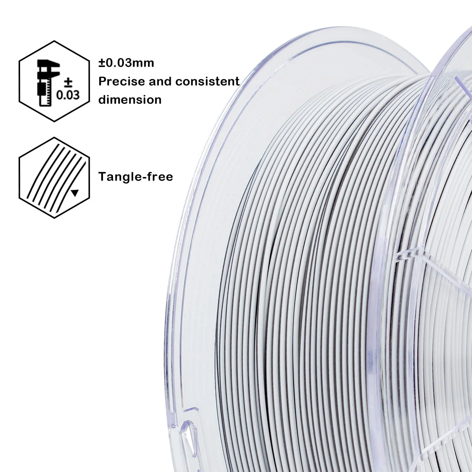 ZIRO Tri-color Matte PLA Filament 1.75mm, Shadow - Image 15