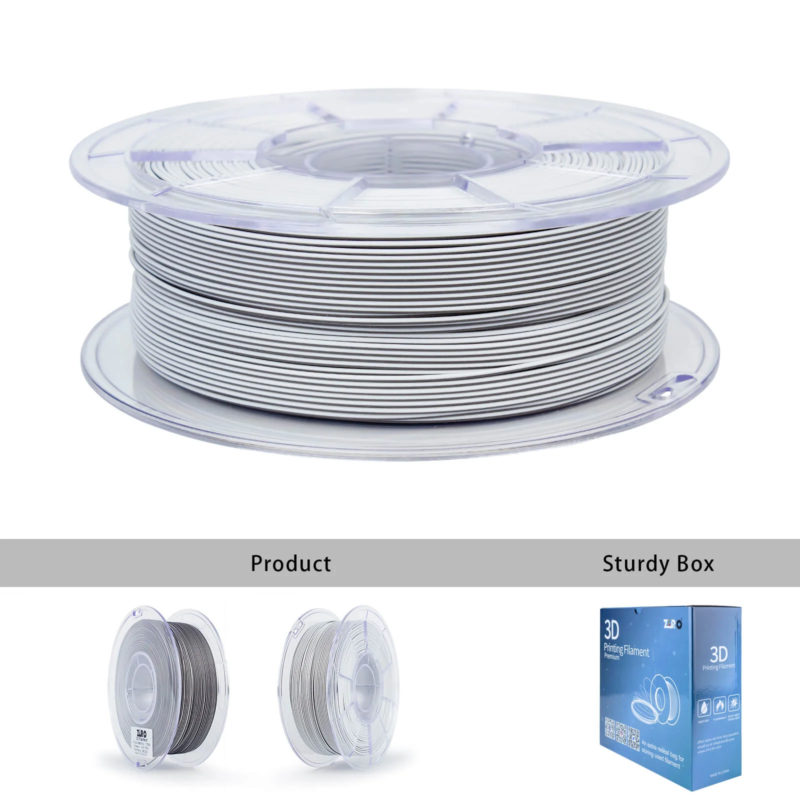 ZIRO Tri-color Matte PLA Filament 1.75mm, Shadow - Image 18