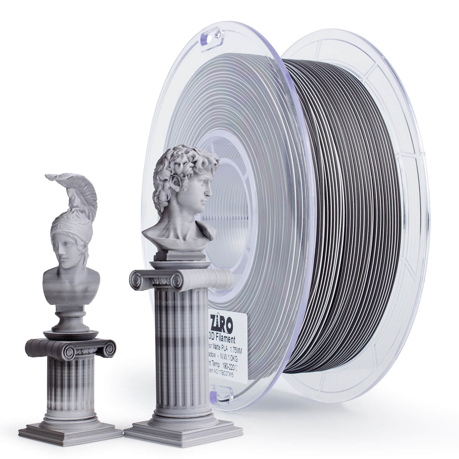ZIRO Tri-color Matte PLA Filament 1.75mm, Shadow - Image 3