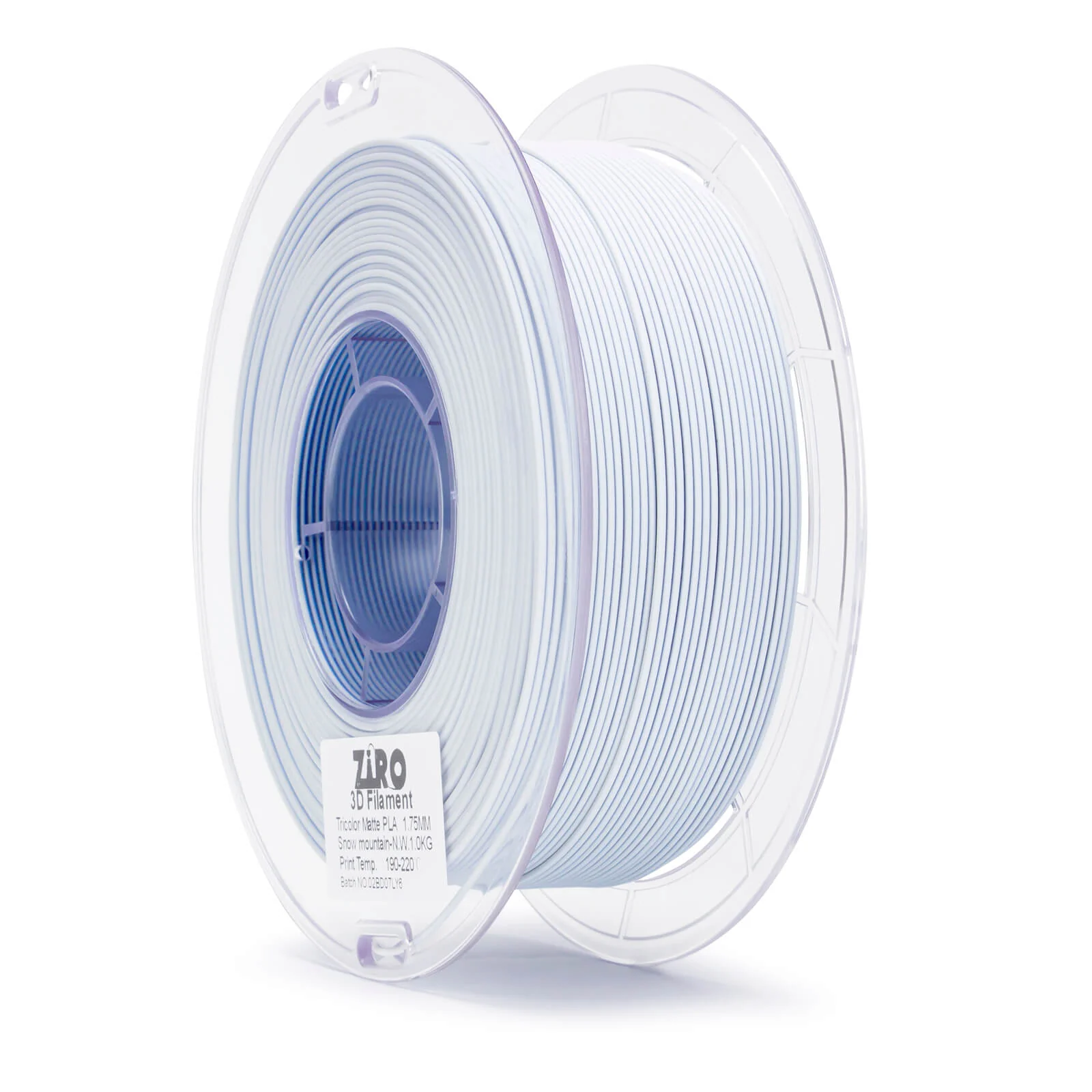 ZIRO Tri-color Matte PLA Filament 1.75mm, Snow Mountain - Image 7