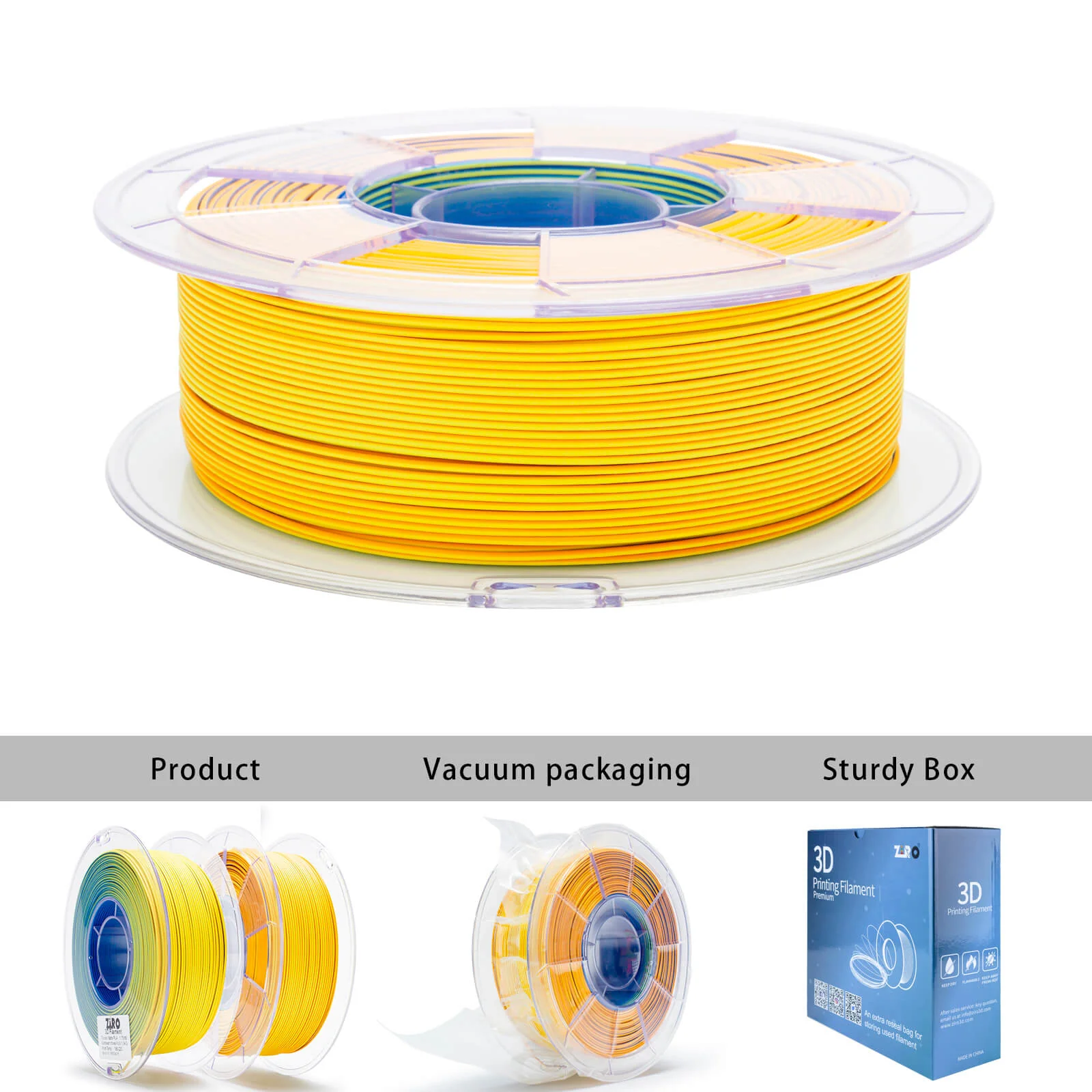 ZIRO Tri-color Matte PLA Filament 1.75mm, Sunbeam Forest - Image 14
