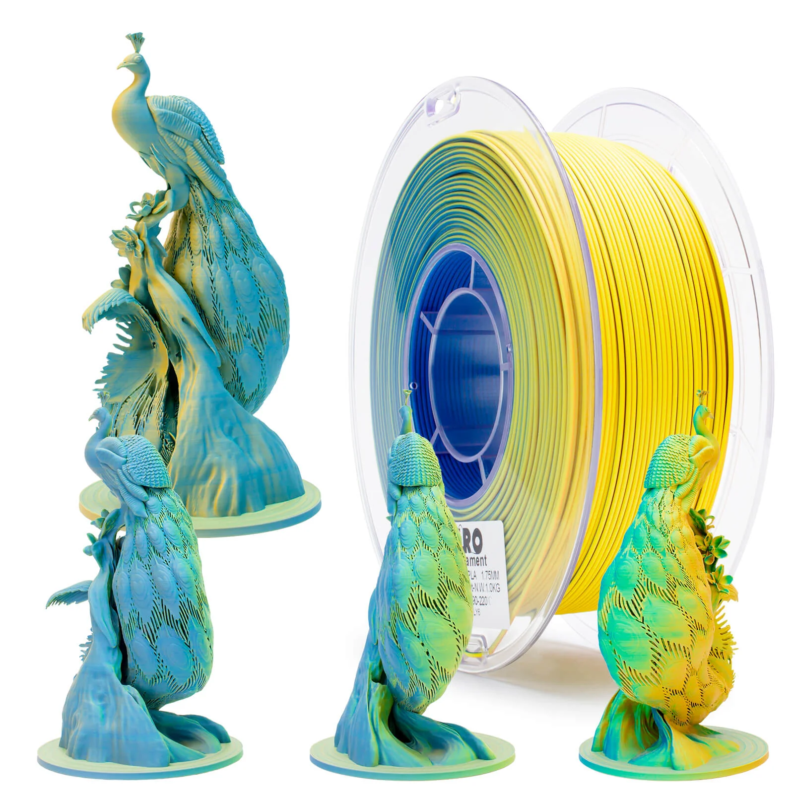 ZIRO Tri-color Matte PLA Filament 1.75mm, Sunbeam Forest - Image 9