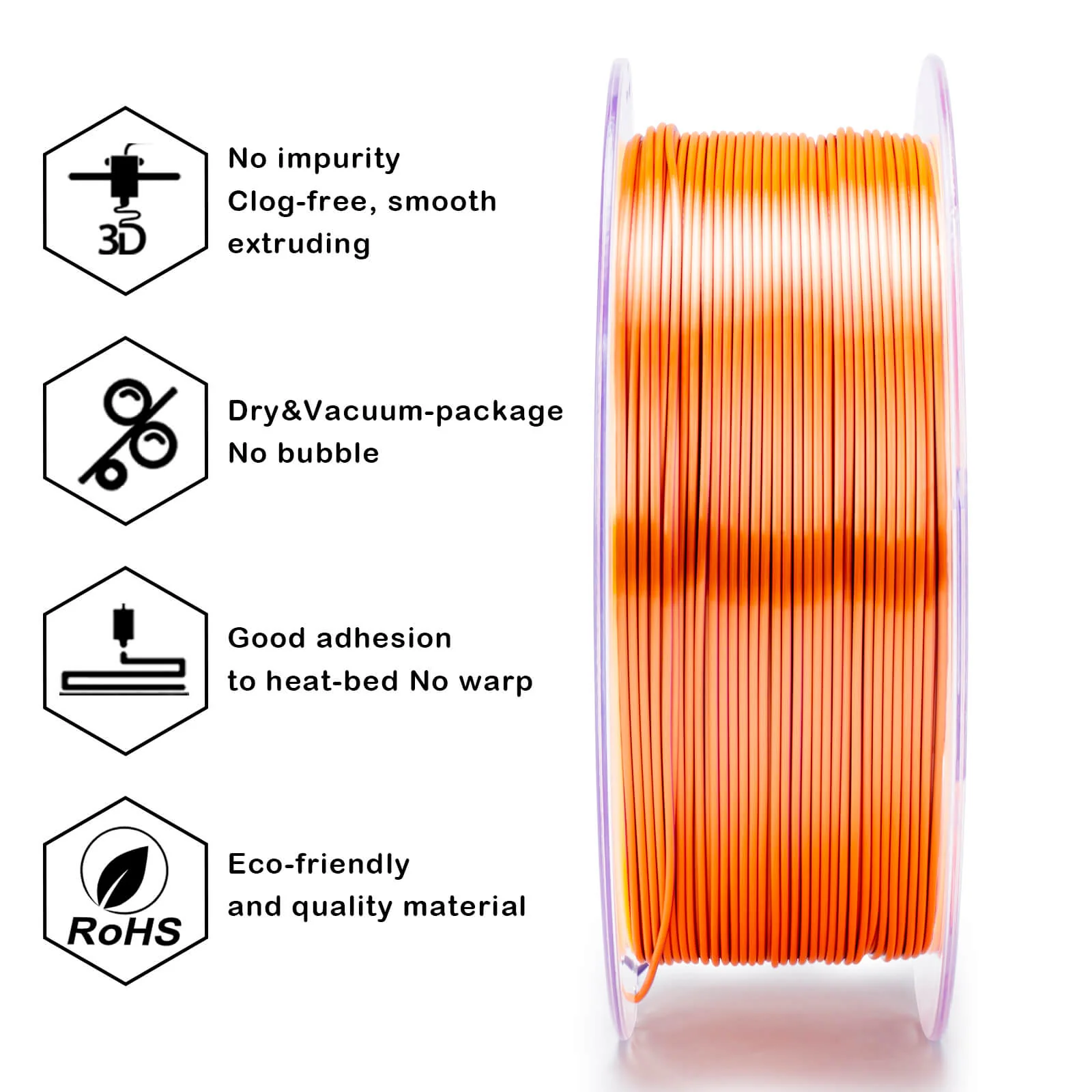 ZIRO Tri-color Silk PLA Filament 1.75mm, Moonlit Lake - Image 7