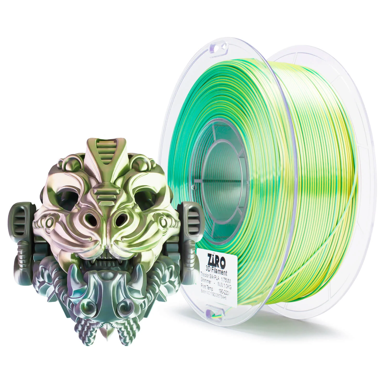ZIRO Tri-color Silk PLA Filament 1.75mm, Shimmer - Image 6