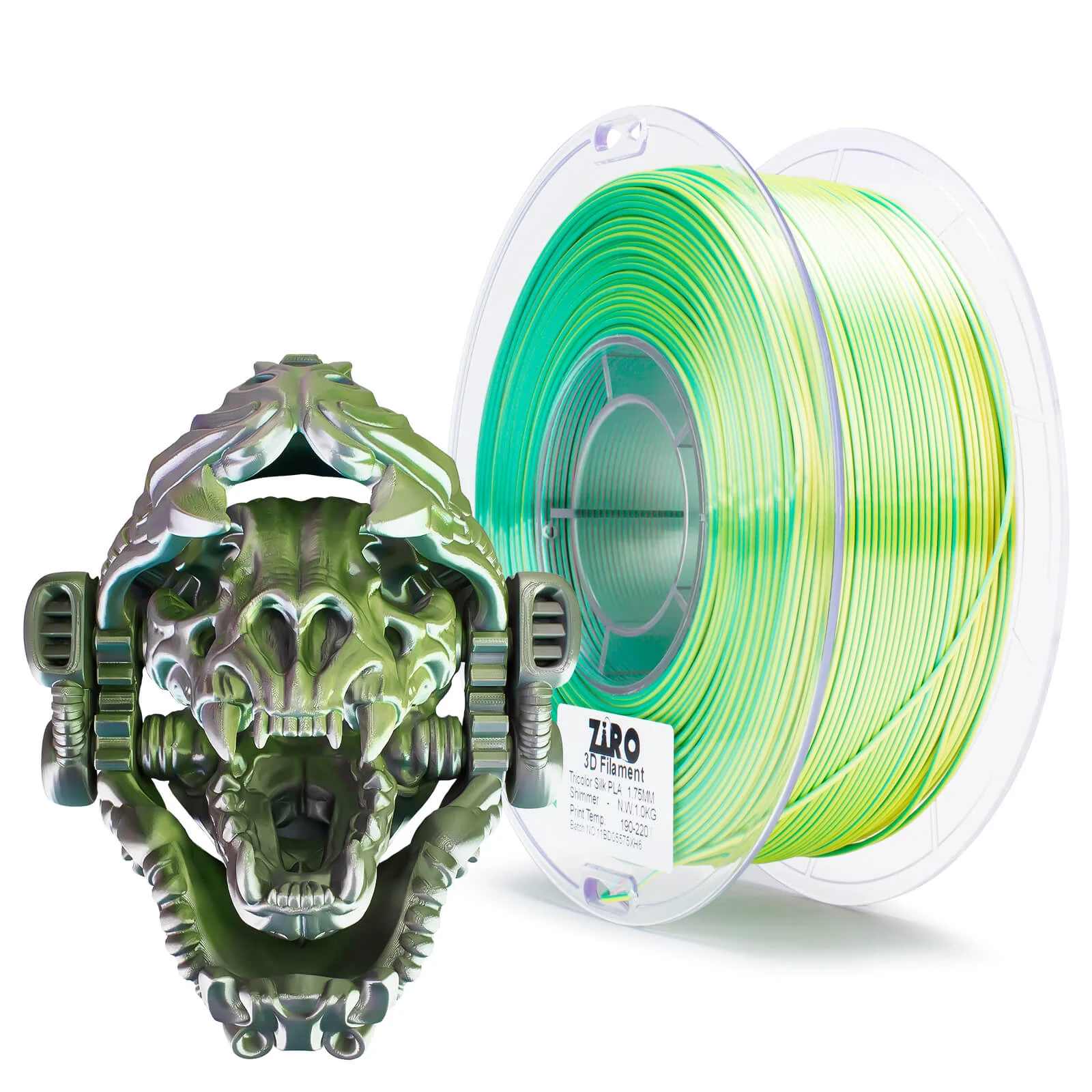 ZIRO Tri-color Silk PLA Filament 1.75mm, Shimmer - Image 7